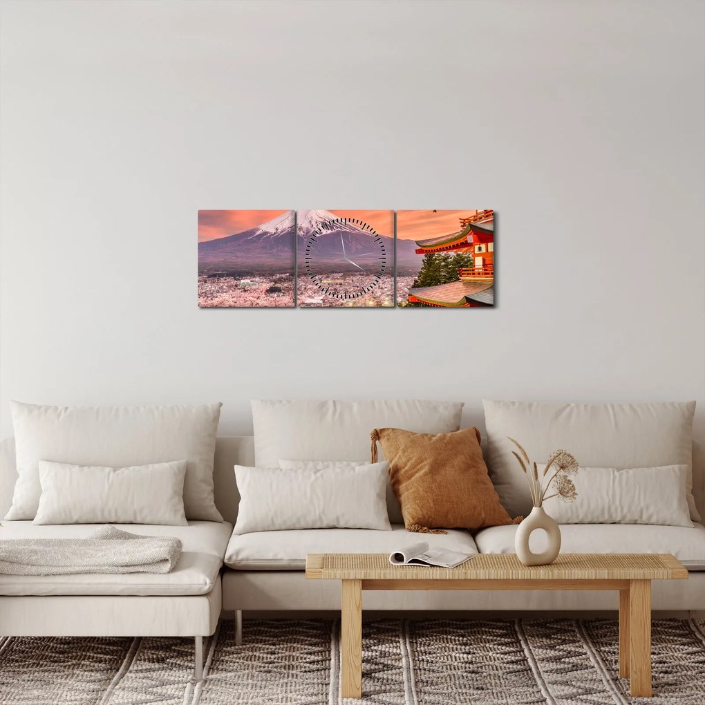 Tablou - Fujiyoshida, Japonia (cu ceas) (90x30 cm)