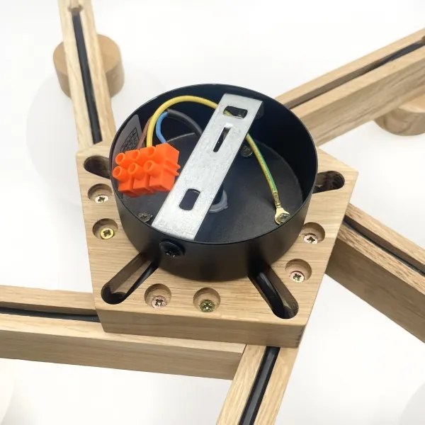 Lustră aplicată ANTONIO 5xG9/5W/230V stejar/alb