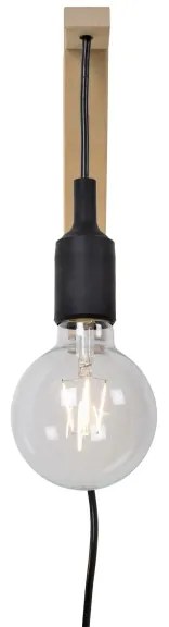 Aplică FIX WALL 1xE27/60W/230V neagră Lucide 08208/01/30
