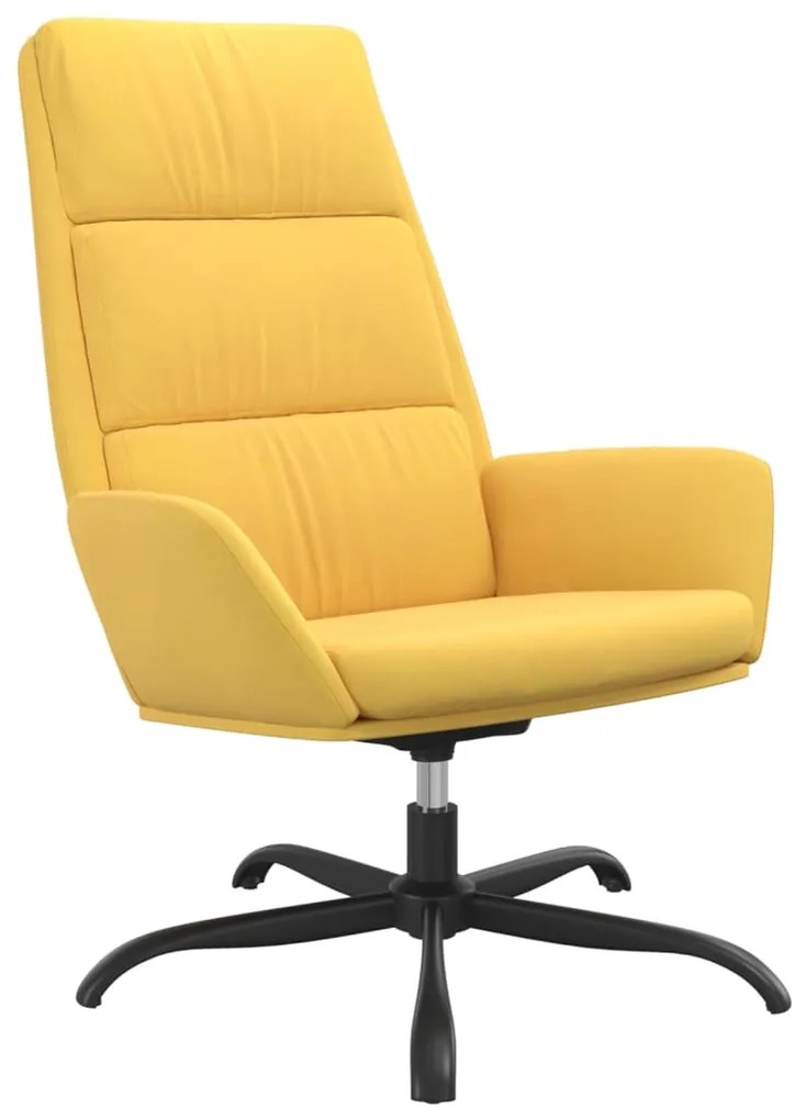 341414 vidaXL Scaun de relaxare, galben muștar, catifea