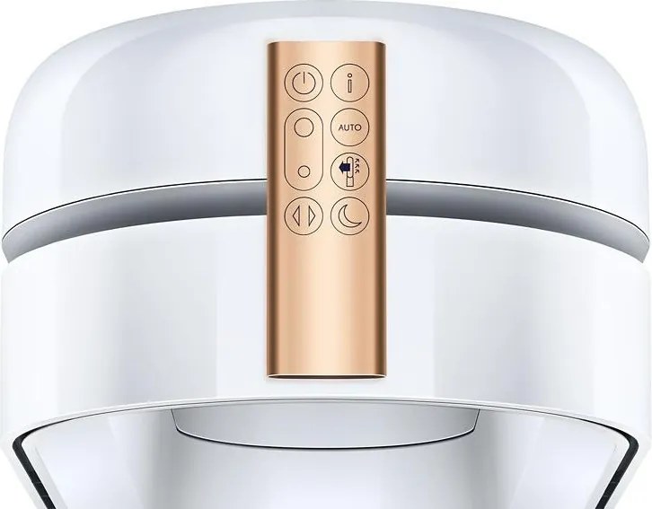 Purificator si racitor de aer Dyson PC2 De-NOx TP12 Wh/Gd, 40W, 40 m², 10 viteze, Oscilatie, HEPA, MyDyson™, Wi-Fi, LCD, Control vocal, Mod automat, Alb/Auriu