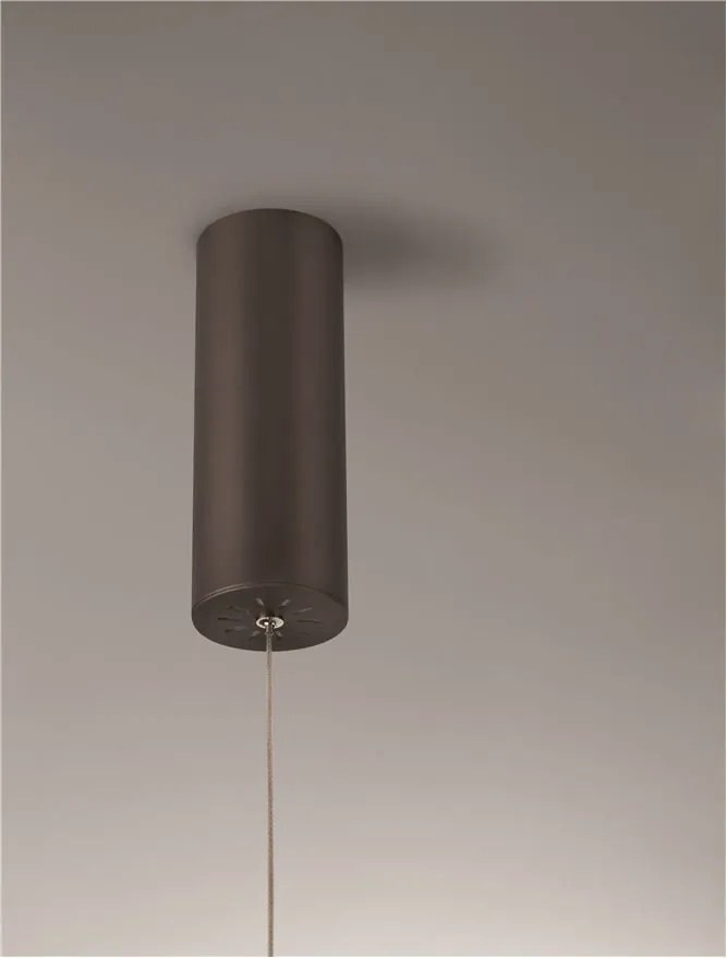 Lustra LED circulara ELOWEN 60cm, maro