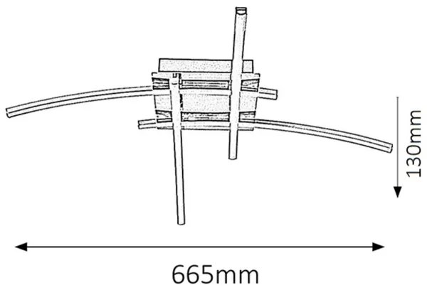 Rabalux 2503 - Plafoniera ALEXIS 4xLED/6W