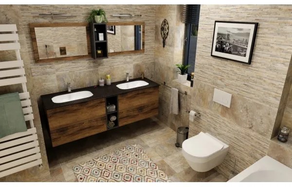 Sapho - Lavoar încastrat ROCKSTONE 67 x 35,5 cm, alb mat