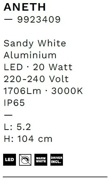 Aplica LED ambientala iluminat exterior IP65 ANETH