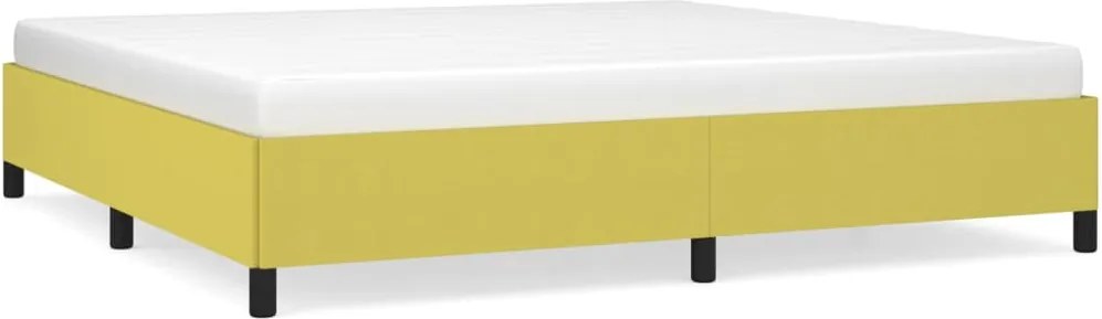 vidaXL Cadru de pat fără saltea, verde, 200x200 cm, textil