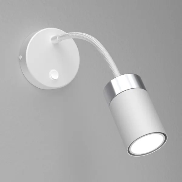 Veioză flexibilă JOKER 1xGU10/8W/230V alb/crom mat