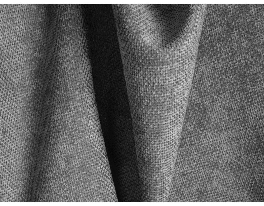 Colțar gri deschis cu tapițerie din chenille (cu colț pe partea stângă/în formă de "U") Treno – Cosmopolitan Design