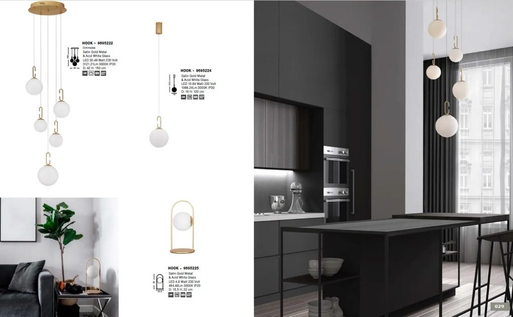 Pendul LED modern design elegant HOOK