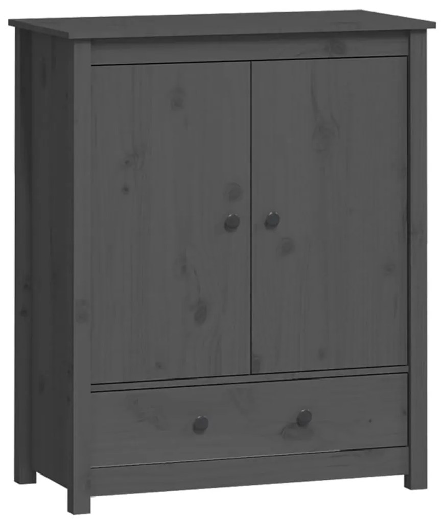 823516 vidaXL Dulap, gri, 83x41,5x100 cm, lemn masiv de pin