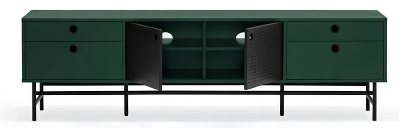 Comodă TV Teulat Punto, negru-verde