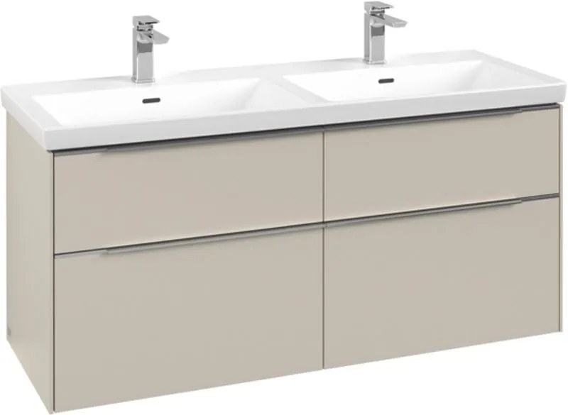Villeroy &amp; Boch Subway 3.0 dulap 127.2x46.2x57.6 cm sub chiuveta pe perete bej C568L0VN