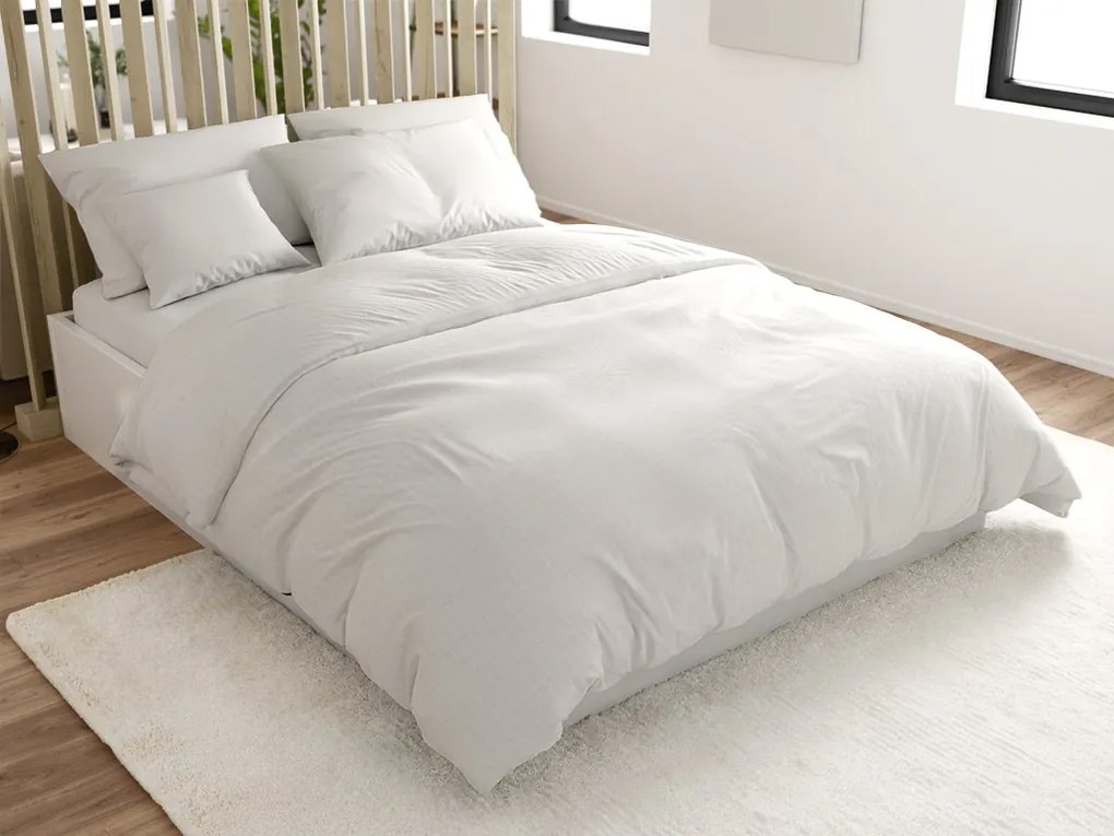 Lenjerie de pat din bumbac cu finisaj creponat LUXERA alb buzunar hotel II.calitate Dimensiune lenjerie de pat: 70 x 90 cm | 140 x 200 cm