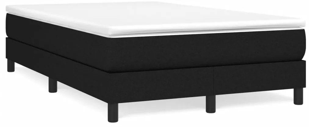 vidaXL Pat box spring cu saltea, negru, 120x190 cm, catifea