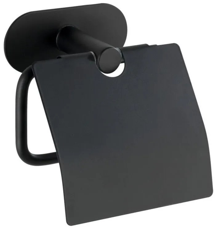 Suport hartie igienica OREA BLACK, Turbo-Loc, 14x12,5x7 cm, WENKO