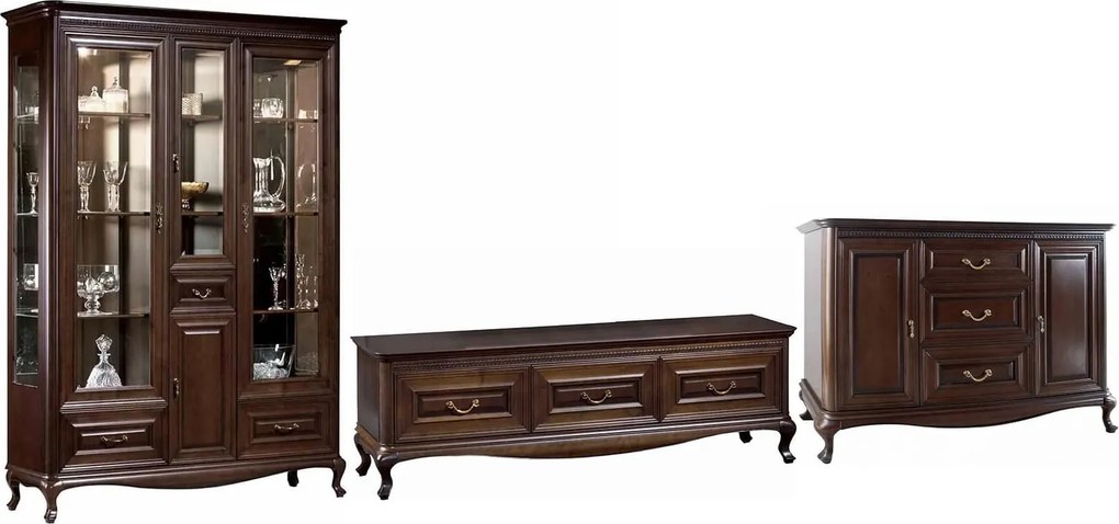 Set lemn masiv nuc Living Vanessa 3 Piese 445cm