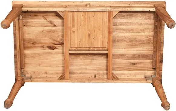 Masa fixa, L140 80 H80 cm, cu sertar, lemn masiv natur antic