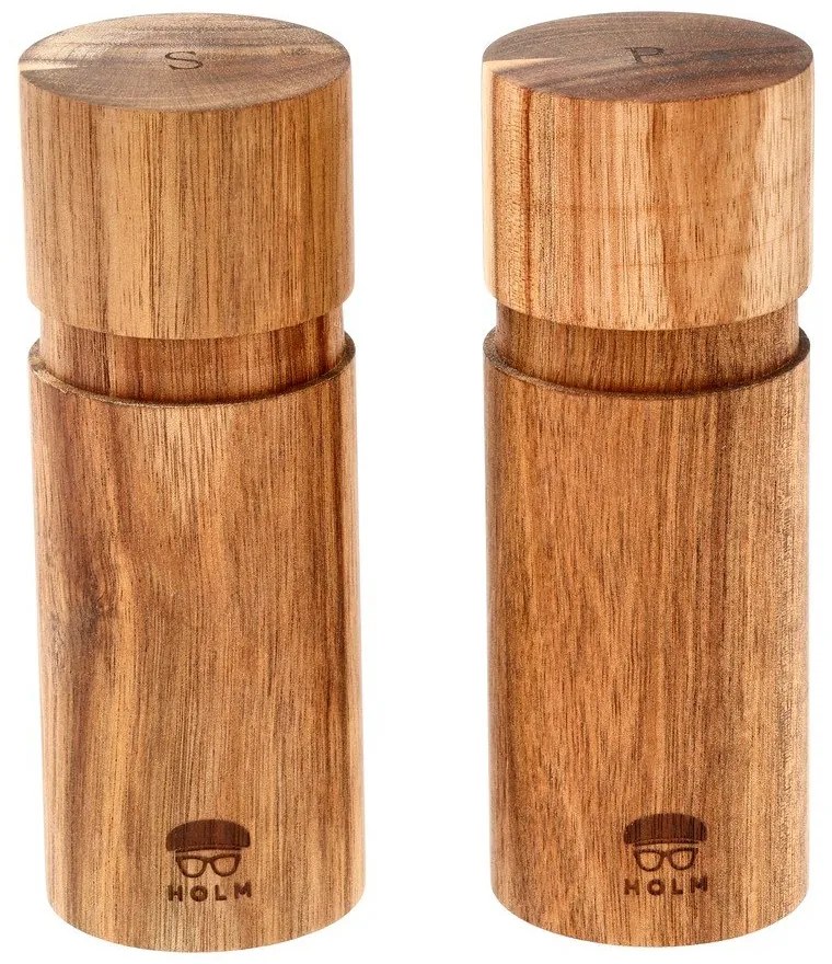 Set de râșnițe de sare și piper în culoare naturală 2 buc. din lemn – Holm