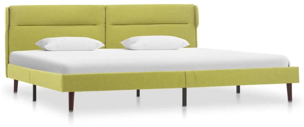 286874 vidaXL Cadru de pat, verde, 140 x 200 cm, material textil
