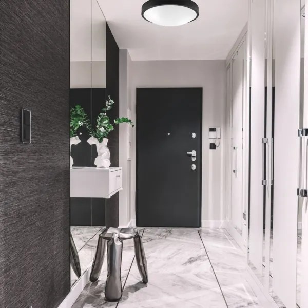 Plafonieră JONAS 2xE27/60W/230V d. 36 cm neagră