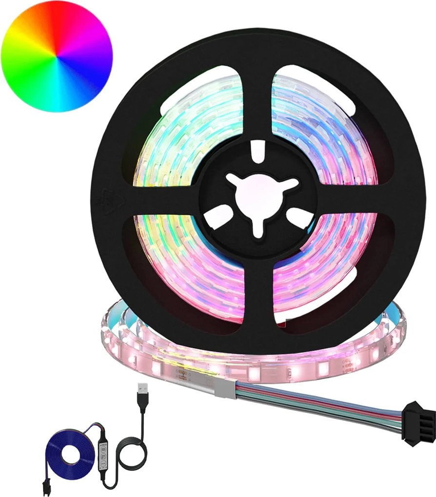 vidaXL Bandă LED 2 pcs Negru și transparent 900 mm Cupru și Plastic