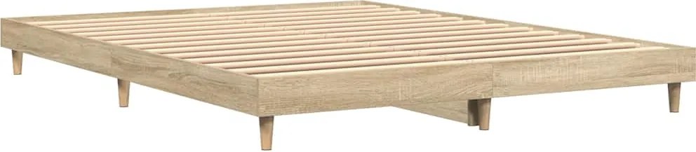 vidaXL Cadru pat fără saltea stejar sonoma 140x200 cm lemn prelucrat