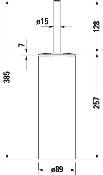 Duravit 99281000 - Perie WC de podea D-CODE, crom lucios