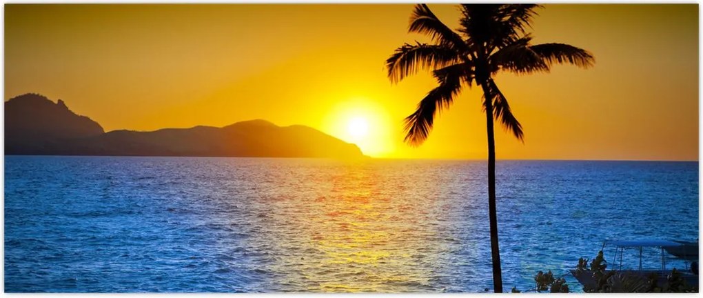 Tablou - Apus de soare deasupra mării (120x50 cm)