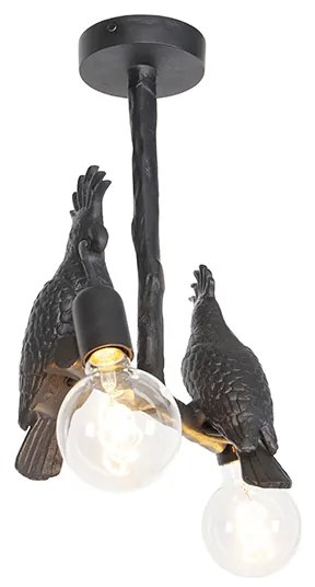 Lampă de tavan vintage neagră - Papegoje