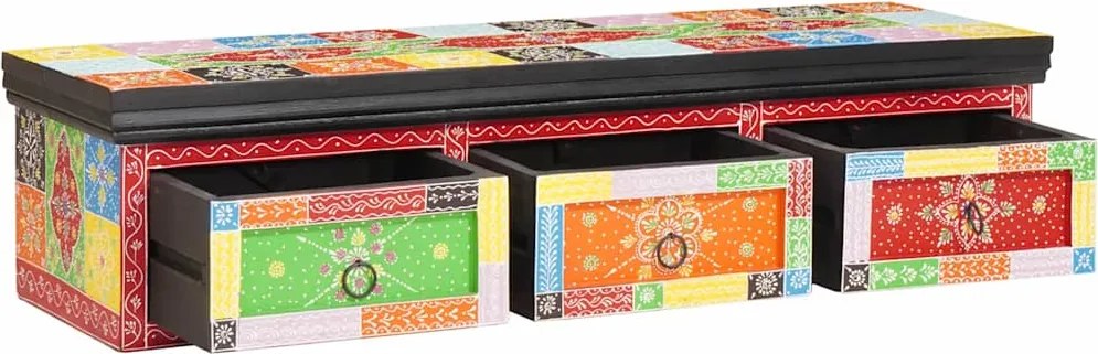 vidaXL Cabinet TV Multicolour 100 x 30 x 24 cm Lemn masiv de mango