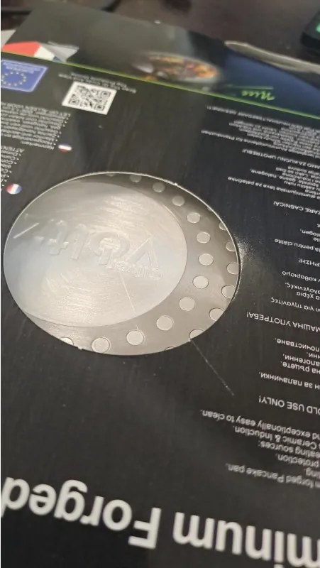 La mâna a doua: Tigaie pentru clatite Oliver Voltz Nice OV54422E26, 26 cm, Finisaj marmura, Inductie, Bej