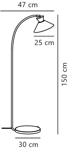 Lampadar, lampa de podea design modern Dial negru