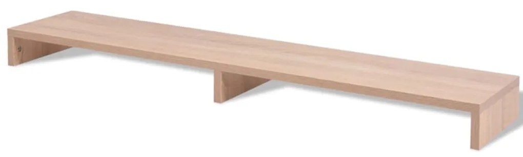 243662 vidaXL Suport monitor din lemn prelucrat, 110x23,5x9 cm, bej