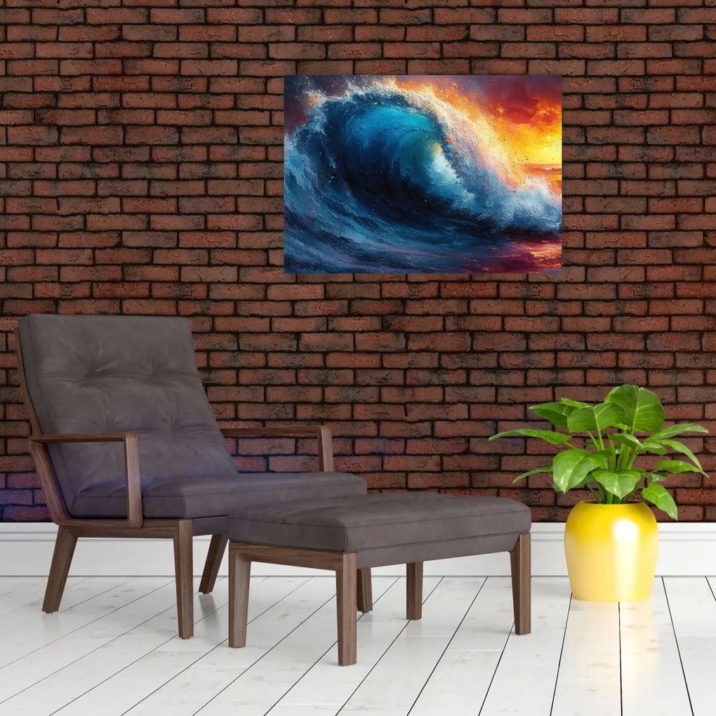 Tablou - Val în apus de soare (70x50 cm)