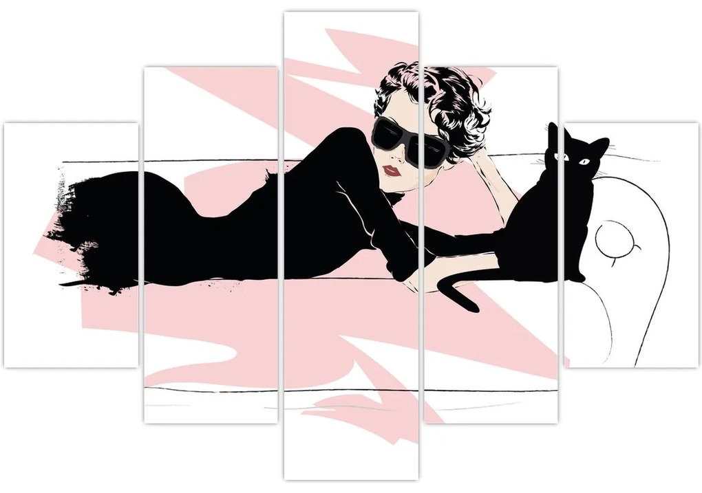 Tablou - Doamnă de modă (150x105 cm)