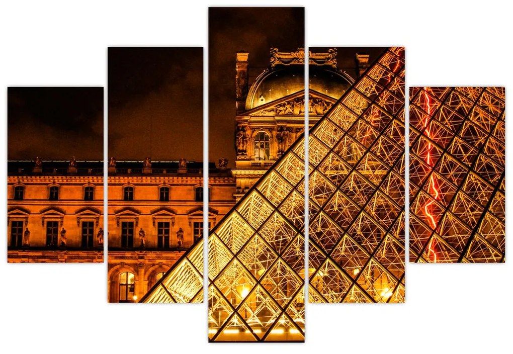 Tablou cu Louvre la Pris (150x105 cm)
