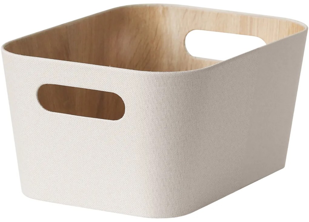 Set de 2 coșuri de depozitare Kitchisimo 31 × 23 ×16 cm, crem, L