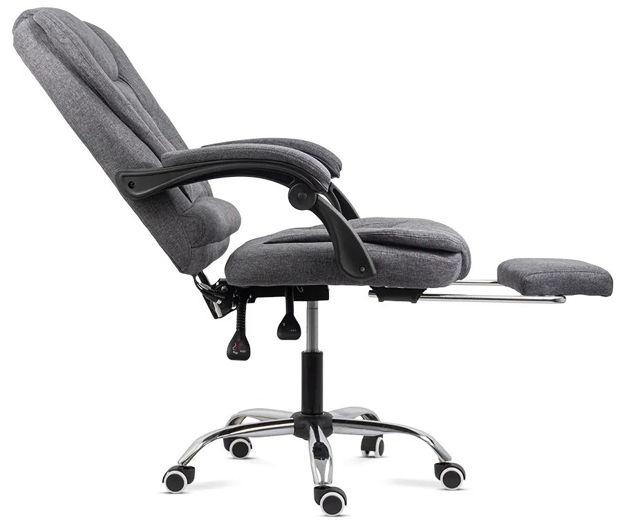 Scaun birou textil cu masaj in 7 puncte OFF 4181M gri