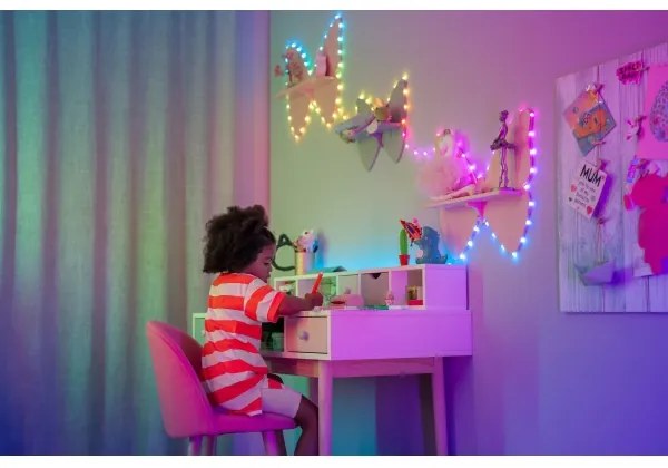 Instalație LED RGB dimabilă de Crăciun 100xLED 8 m USB Wi-Fi Twinkly TWKC100RGB-G