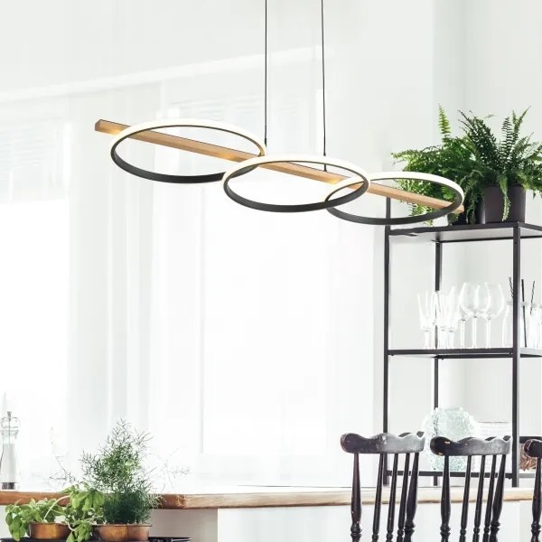 Lustră LED pe cablu Zuma Line MD3913-3-3BWLT ALMERIA LED/35W/230V