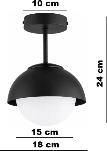 BRILAGI - Lustră aplicată COSMO 1xE27/60W/230V neagră