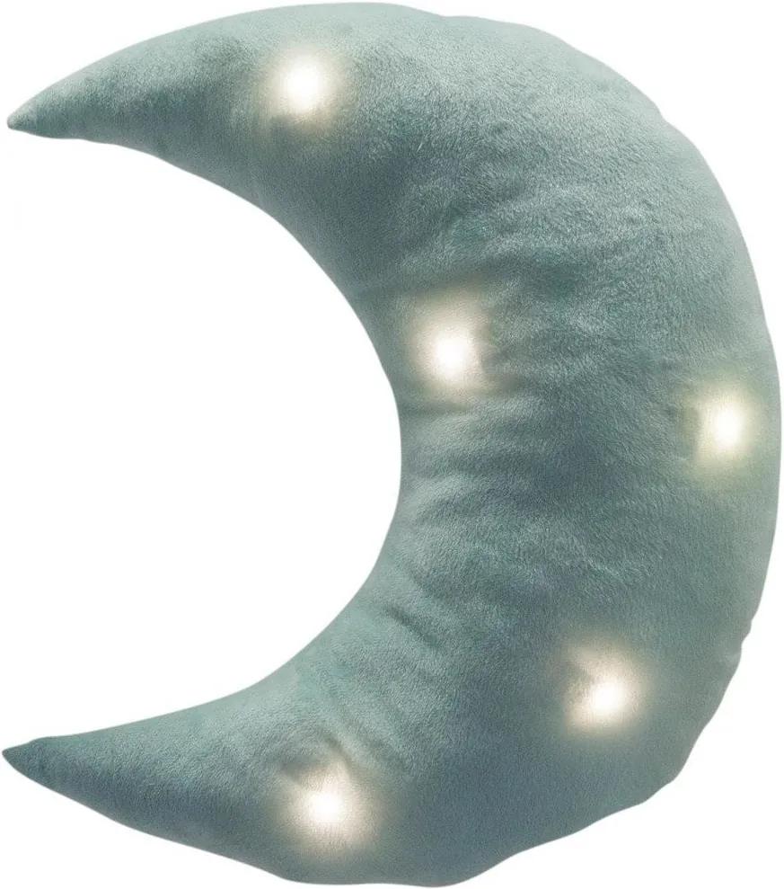 Perna moale Emako, Moon, LED, 32 x 37 cm, Albastru