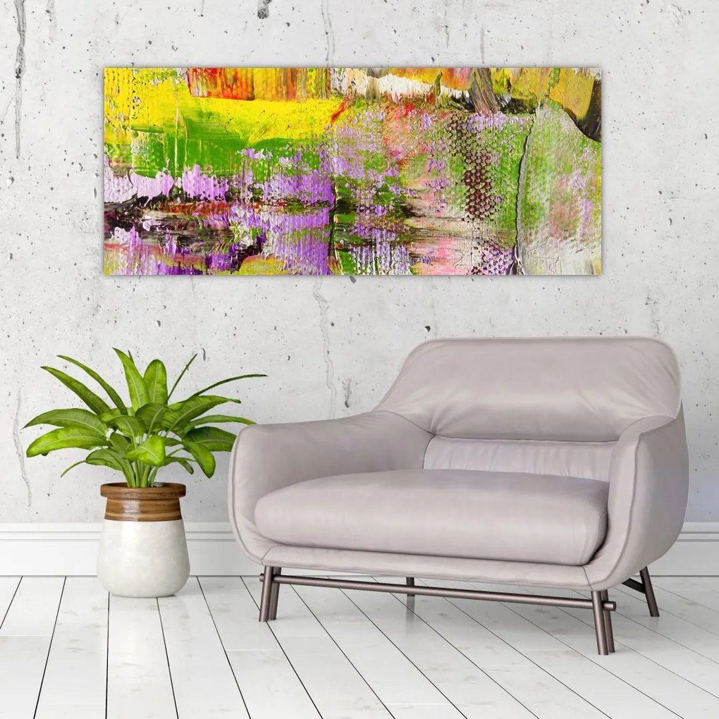 Tablou cu abstracție - pictura (120x50 cm)
