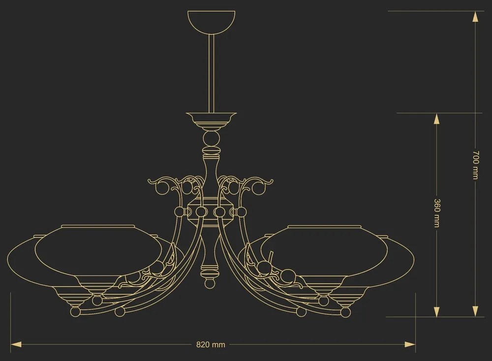 Candelabru 6 brate design clasic realizat manual CASAMIA