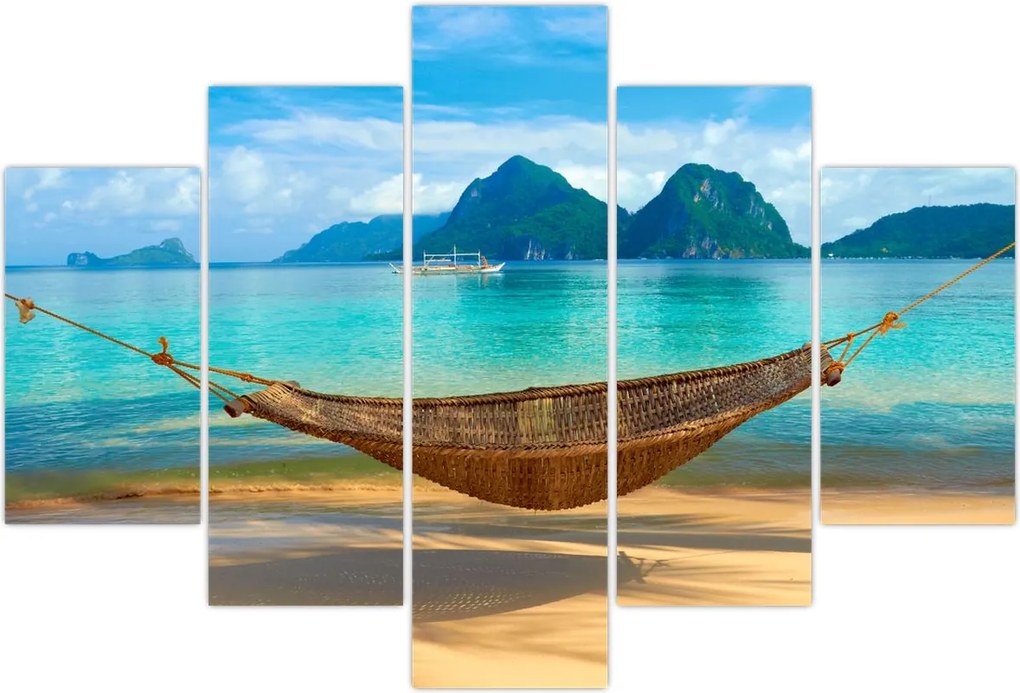 Tablou - Hamac pe plajă (150x105 cm)