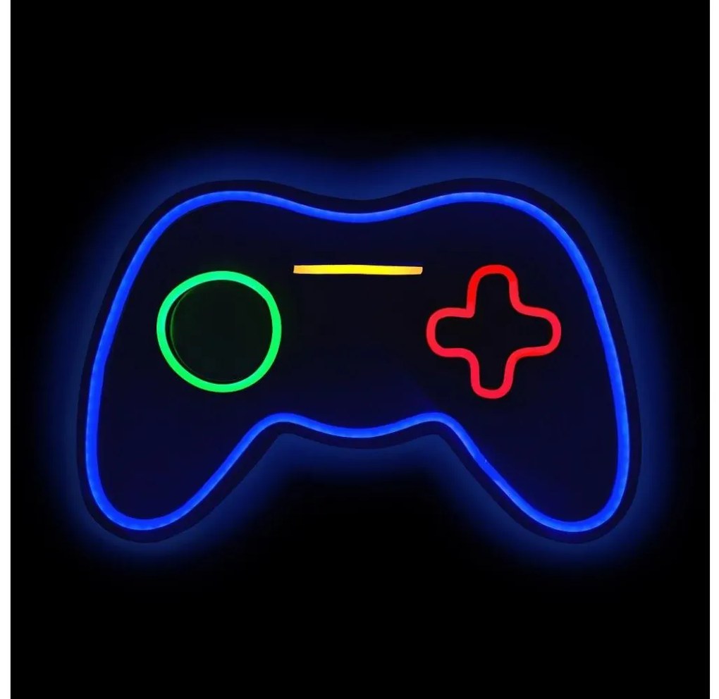 2Kids Toys - Decorațiune de perete neon LED Gamepad, 5W, alimentare USB
