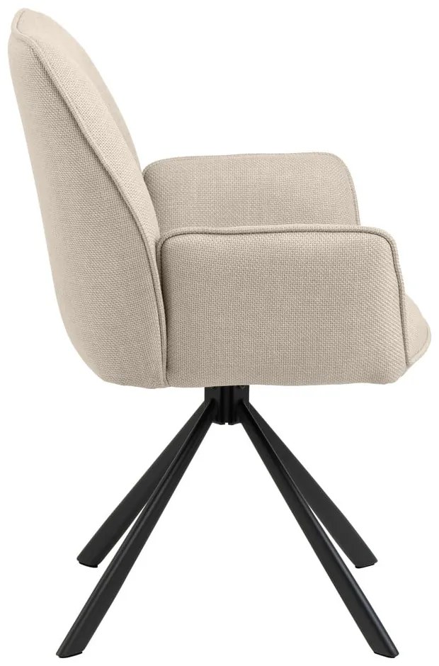 Set de scaune de sufragerie bej cu cotiere 2 buc. tapițat Glenda – Actona