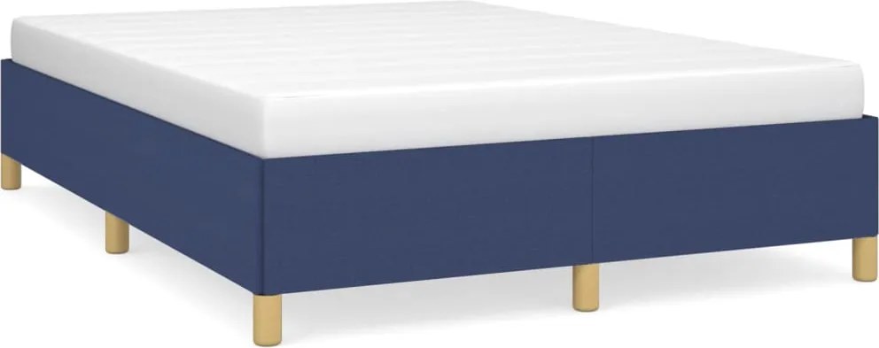 vidaXL Cadru de pat fără saltea, albastru, 140x200 cm, textil