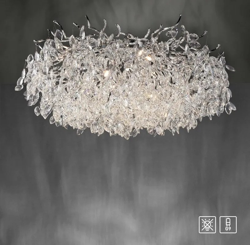 Lustra aplicata design magnific, crom, diametru 80cm, RICICLE