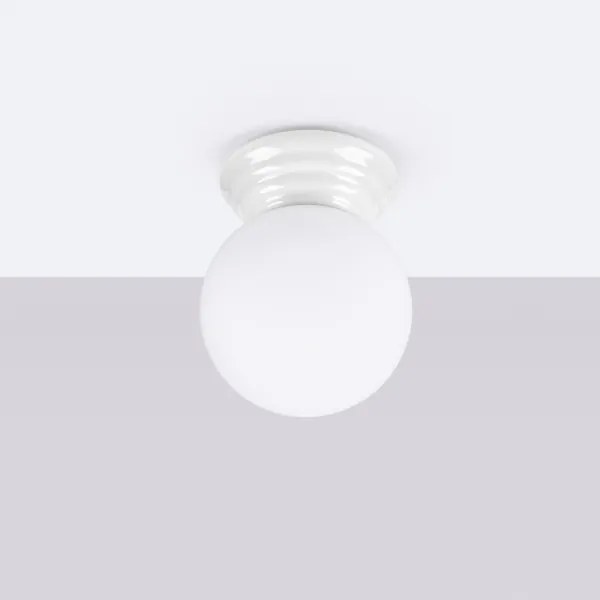 Sollux SL.1904 - Plafonieră pentru baie ZORI 1xG9/8W/230V, diam. 12 cm, IP44, albă